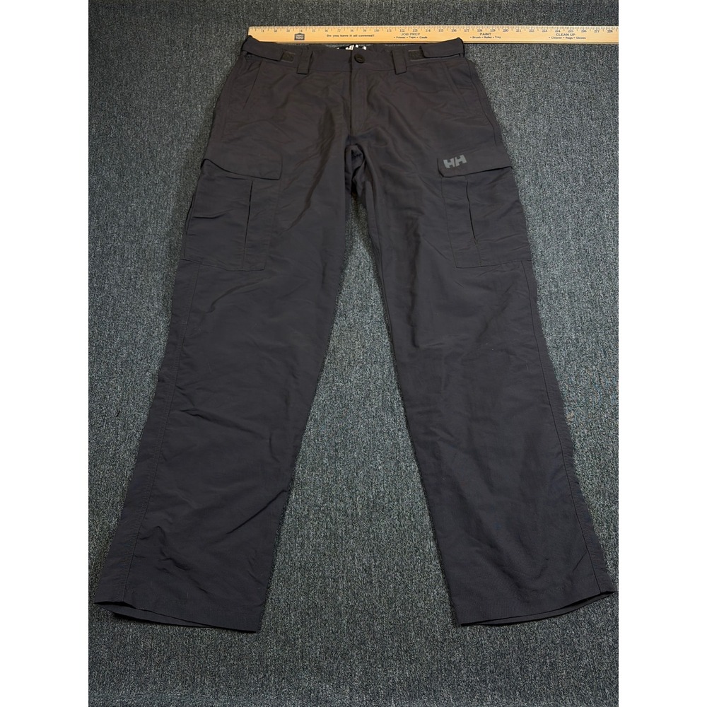 Helly Hansen Mens Cargo Pants Dark Grey Size 34 Outdoor Hiking Trousers HH‎ Logo